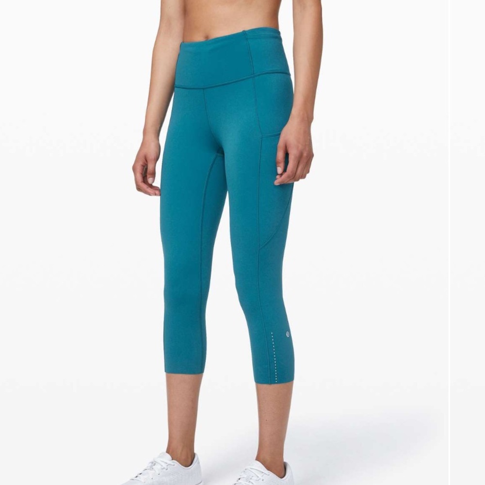 Lululemon Fast and Free Crop II 19" *Nulux | Cyprus | 6